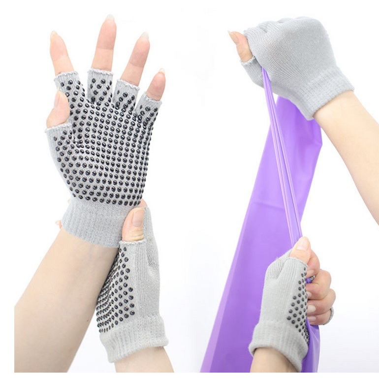 Sarung Tangan Yoga - Pilates Gel Anti Slip - Fitness Gym Gloves