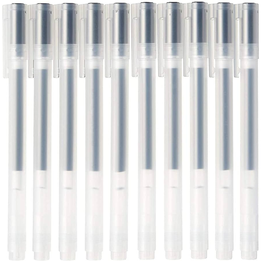 

MUJI Gel ink ballpoint pen cap type set of 10