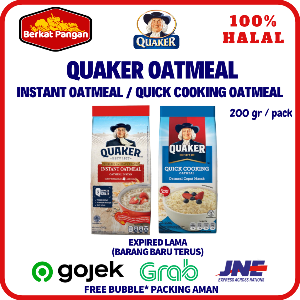 Quaker Oats - Instant Oatmeal / Quick Cook Oatmeal 200gr