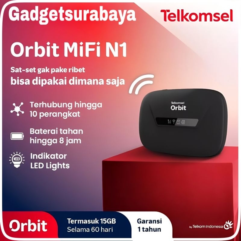 Orbit Mifi Star N1 Bonus Kartu Telkomsel Orbit Kuota 15GB Modem Pocket bisa dibawa kemana mana