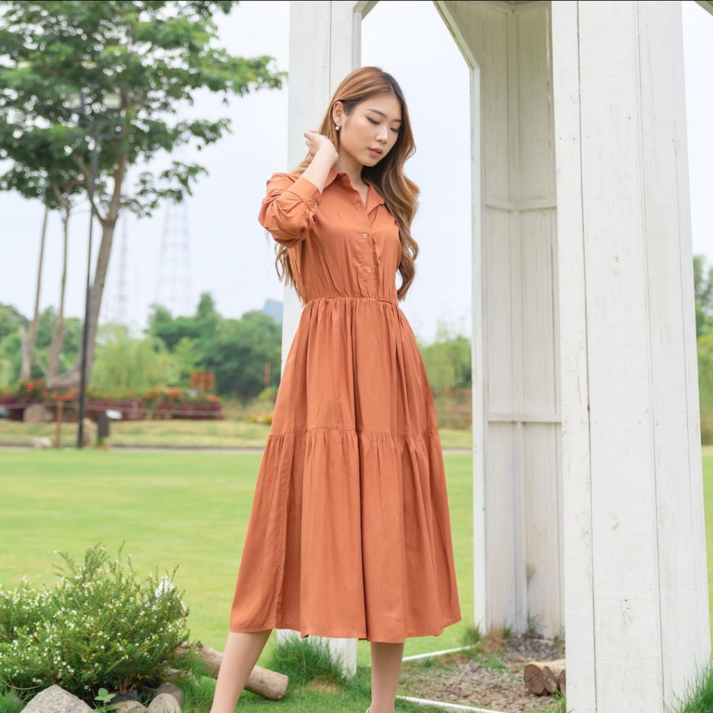 AIME DRESS KOREA - LONGDRESS BUSUI FRIENDLY - DRESS PESTA WANITA MEWAH - WEDDING DRESS - CASUAL DRESS - HAMPERS / KADO ULTAH CEWEK