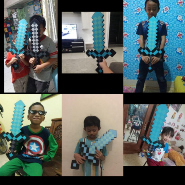 

Ukuran Berkualitas Pedang Anak Cowok Minecraft Sword / Jual Jumbo / Kado Mainan