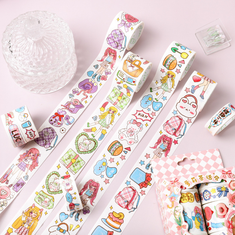 Stiker Roll Box / Stiker Box Lucu ( 4 Warna )