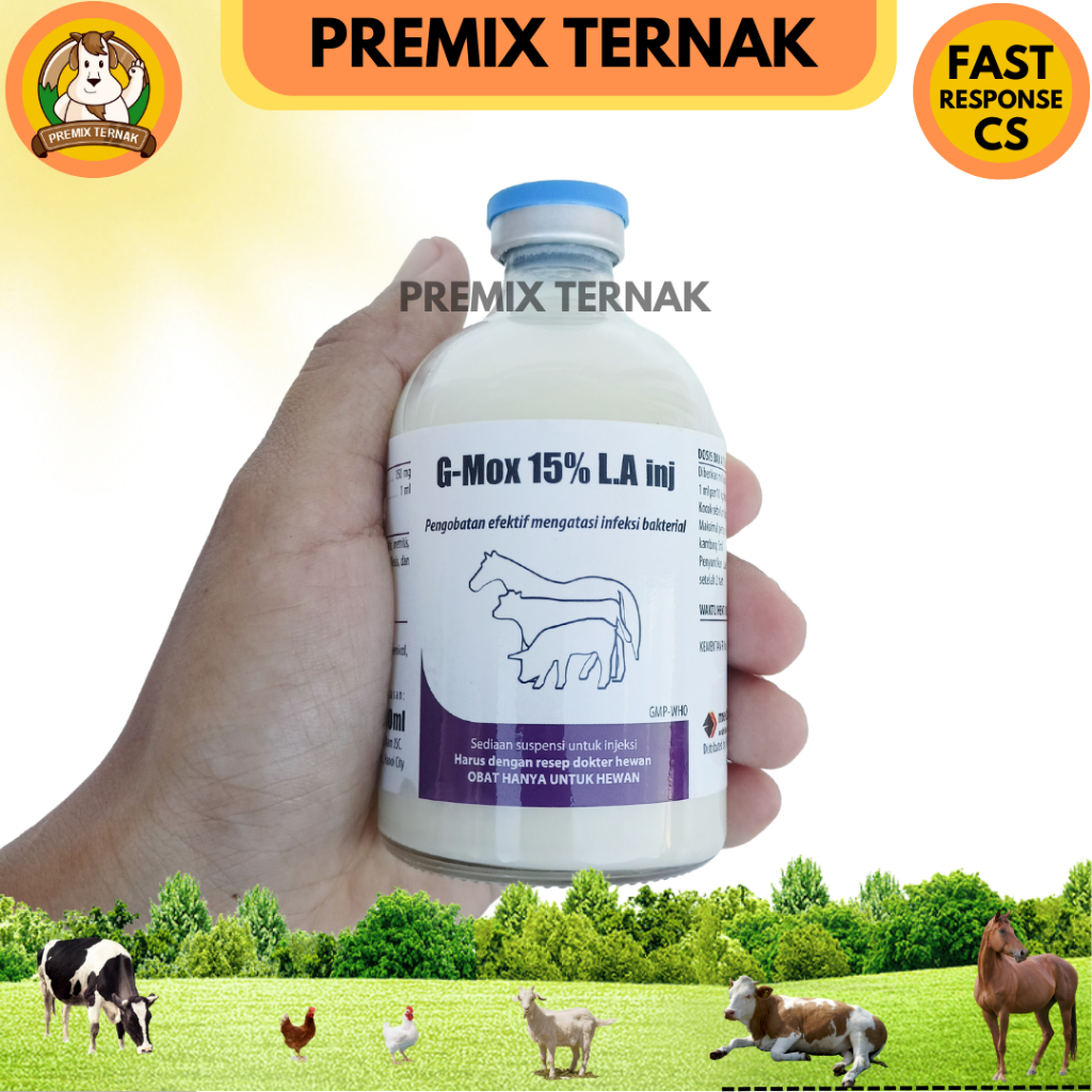 G-MOX LA 100ML - Anti biotik Hewan Besar MEDION