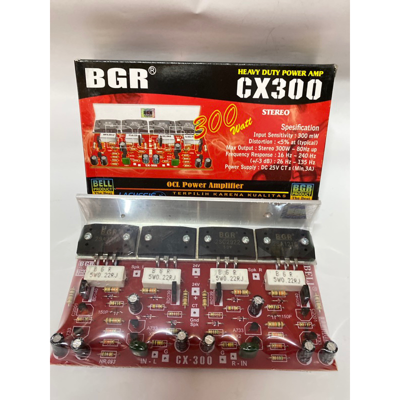 Kit Power Amplifier OCL System Stereo 300W (2 x 1 ) CX-300 RMS CX 300 Stereo Transistor Set Ampli be