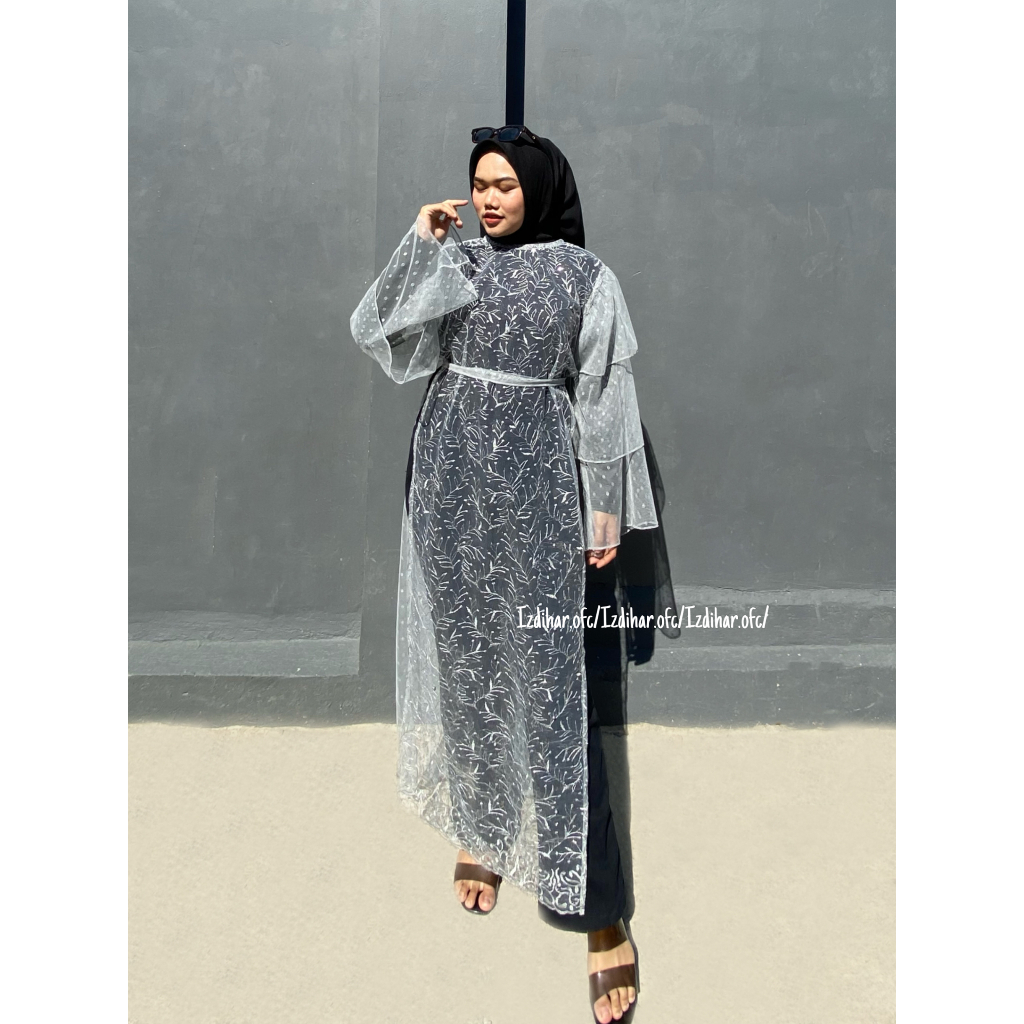 Lula Outer - outer lace / outer tile / outer panjang / outer brukat / outer tile kondangan / outer brokat kondangan / outer kondangan / Outer Swing Kekinian / Outer Size Besar / Outer Jumbo / Outfit Kondangan Hijab Kekinan