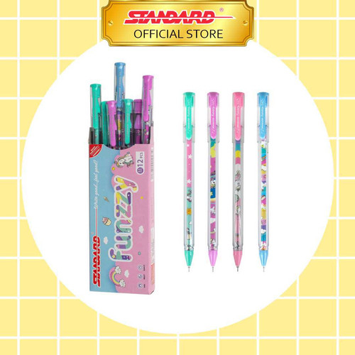 Pen Gel Pulpen Standard FUNZZY 0.5 mm Pena Bolpen Standard (per pack)