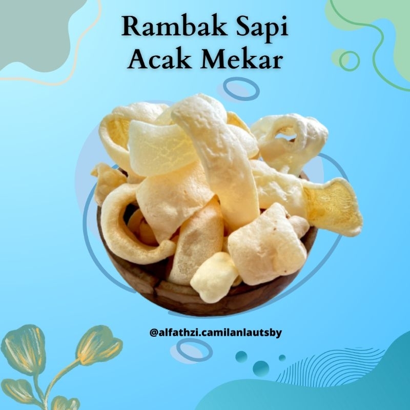 

(Camilan Laut Sby) Kerupuk Rambak Kulit Sapi Acak 100gr