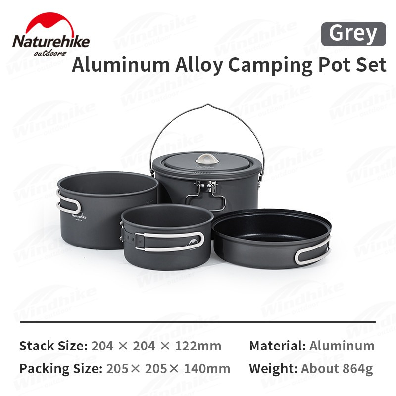 COOKING SET 4 IN 1 ALUMINIUM ALLOY NATUREHIKE CNH22CJ002