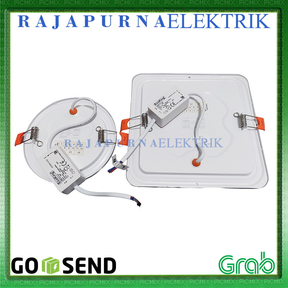 ECOKING LED Panel Downlight IB 3W 6W 9W 12W 18W Bulat kotak METRO