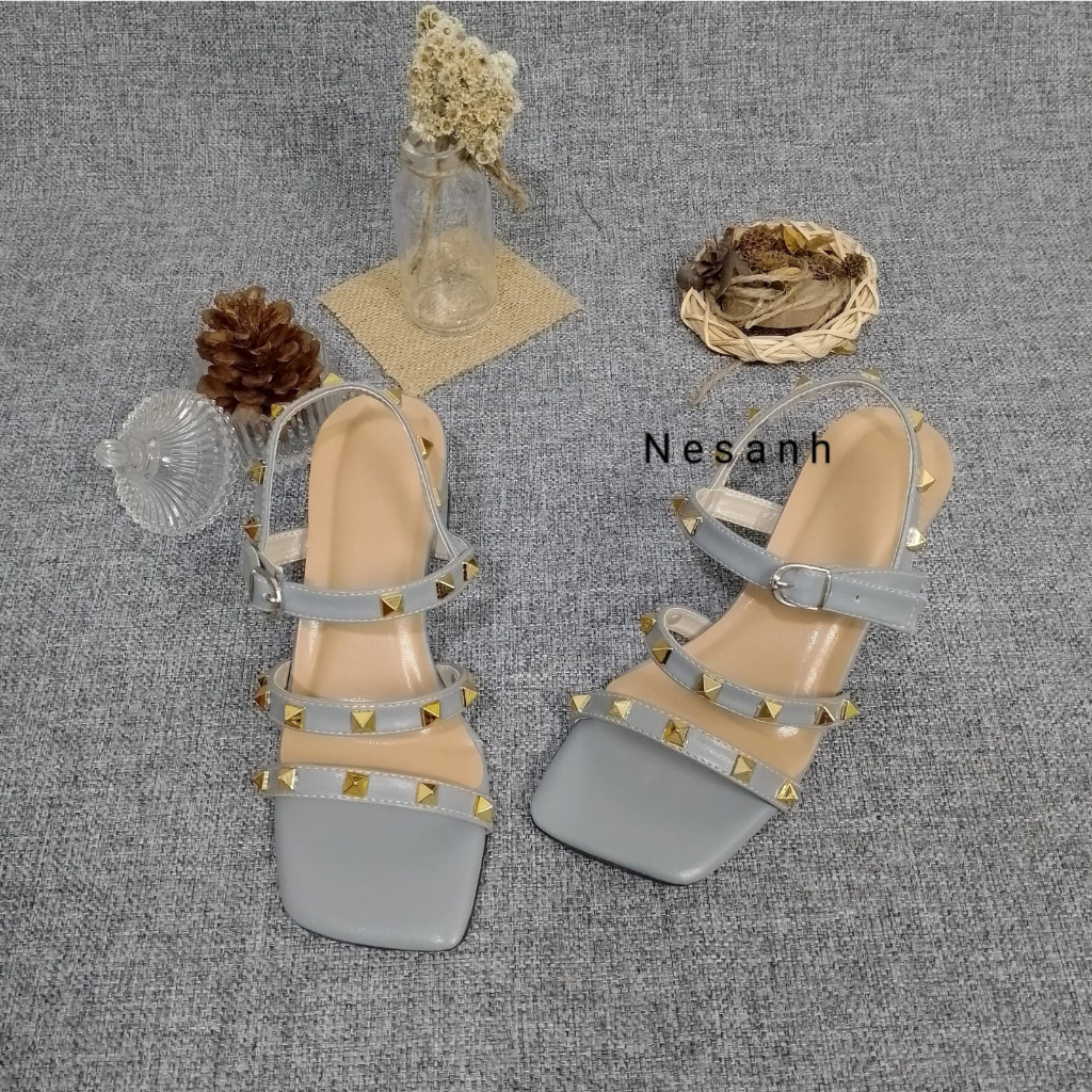 NESANH - LISSA Heels Wanita Kekinian Sandal Tali Wanita Hak Tahu Trendi 5cm