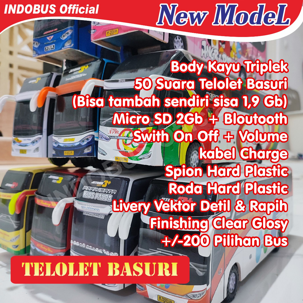 Miniatur Bus Bis Telolet BASURI