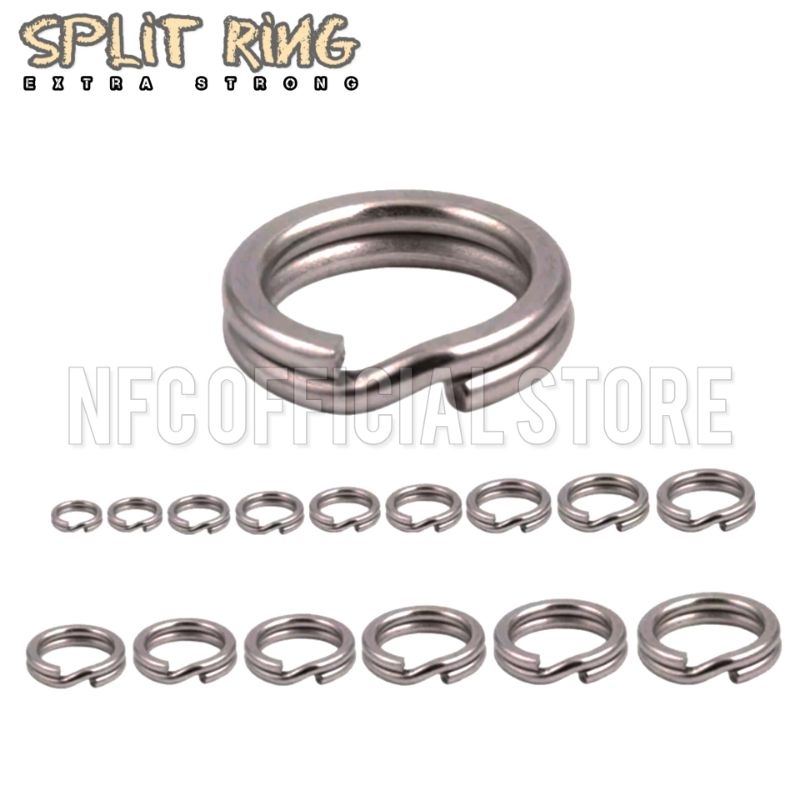 1 Pack isi 10 Pcs Ring Split Bahan Stainless Steel