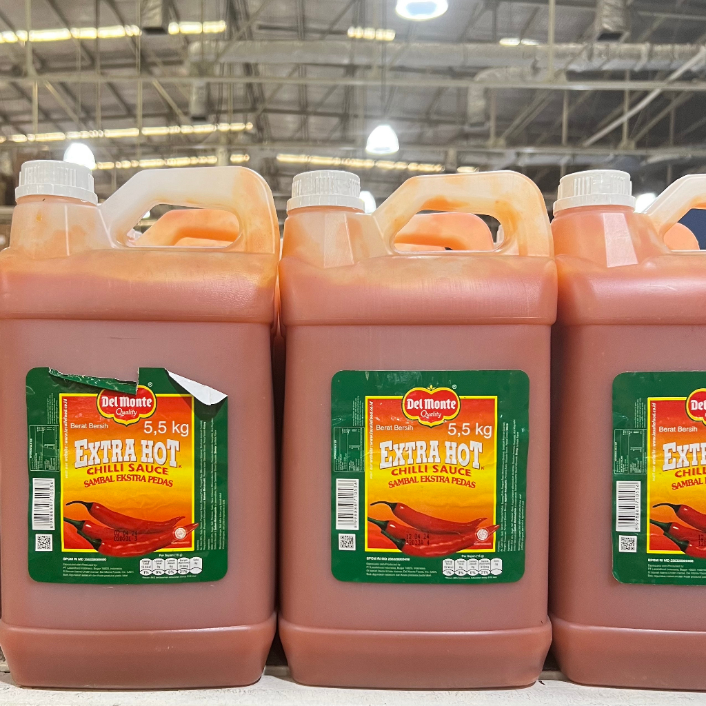 

5,5 KG DEL MONTE EXTRA HOT JERIGEN SAMBAL EKSTRA PEDAS CHILLI SAUCE