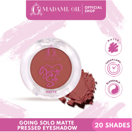 Eyeshadow Madame Gie - Madame Gie Going Solo Matte / Glitter / Shimmery Pressed Eyeshadow - MakeUp Mata