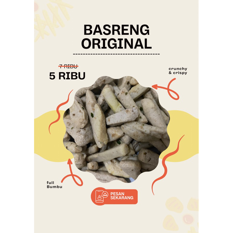 

Basreng ( Bakso Goreng ) kemasan Puas 1 kg