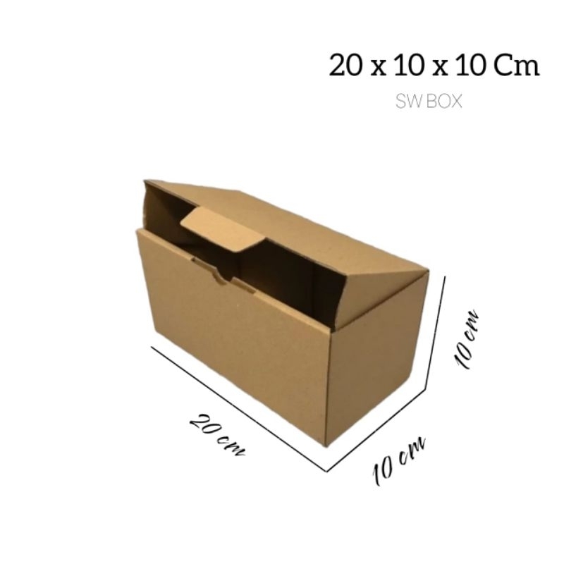 

kardus/karton uk 20x10x10 cm model die cut kotak pizza dll