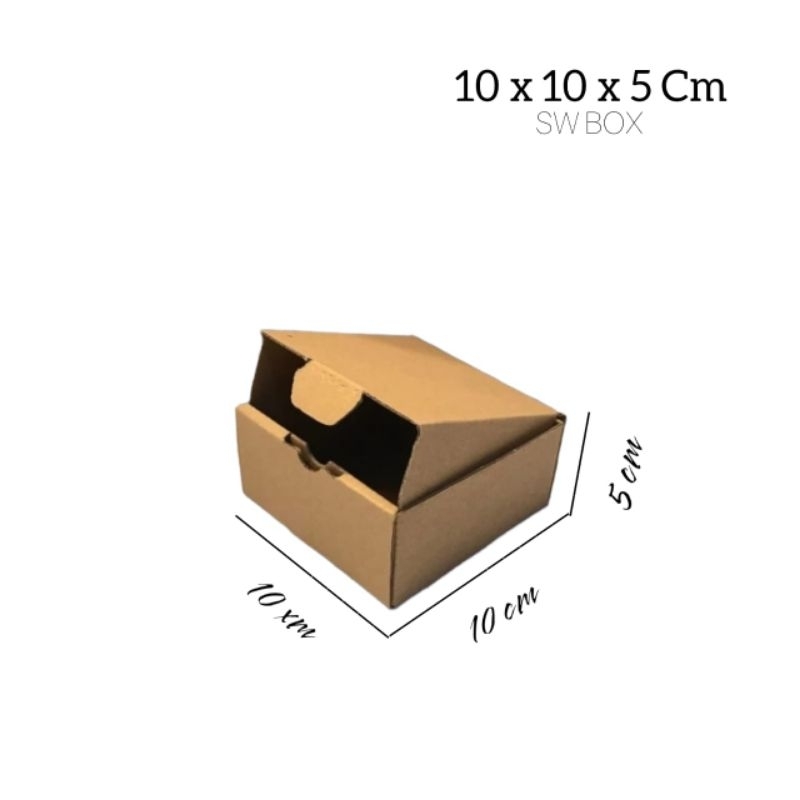 

kardus/karton uk 10x10x5 cm model die cut kotak pizza dll