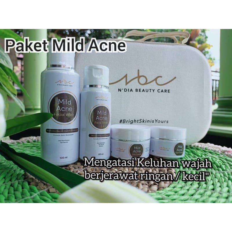 NBC paket acne ringan BPOM / NBC paket mild acne / N'dia beautycare / cream jerawat ampuh /