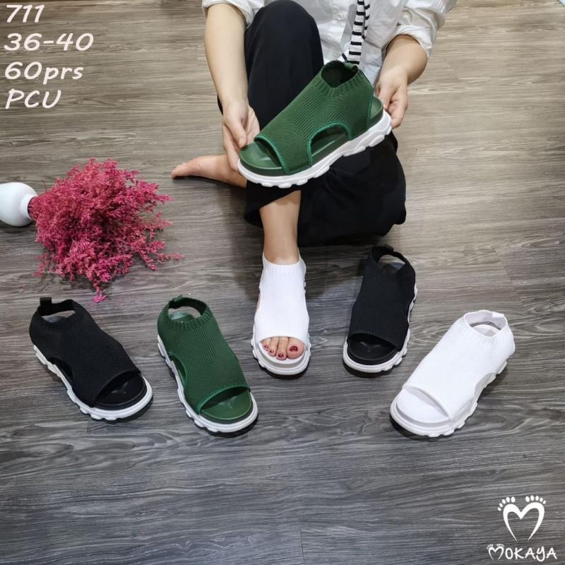 SANDAL GUNUNG RAJUT KOREAN STYLE SNEAKERS KNIT KOREA JELLY IMPORT JELLYSHOES
