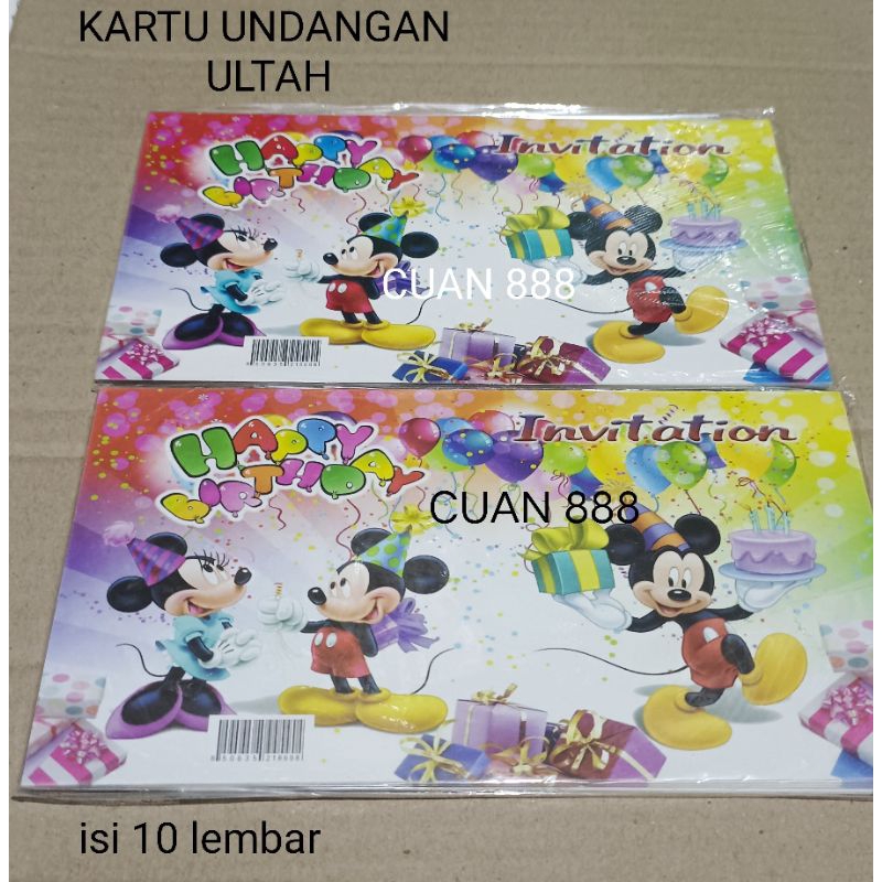 Kartu Undangan Kartu Ulang Tahun MICKEY Happy Birthday Kartu Ucapan Ultah