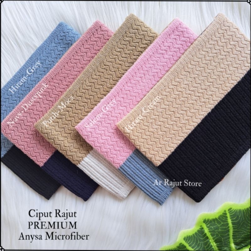 [PAKET HEMAT ISI 5 PCS]Ciput Rajut Inner Bandana Anysa Premium MIcrofiber 2 motif 2 warna Anti melar