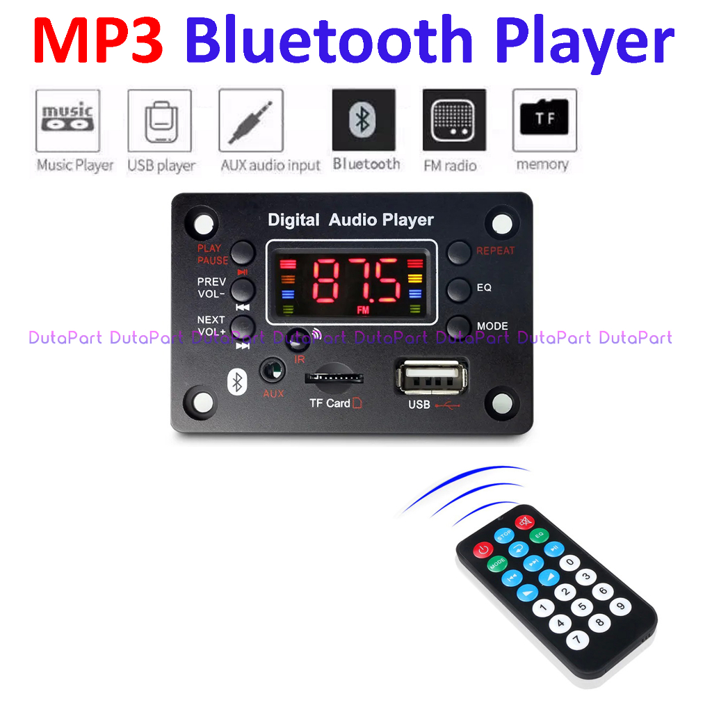 MP3 Bluetooth Player Module EQ Modul Kit Radio FM USB TF SD AUX Remote