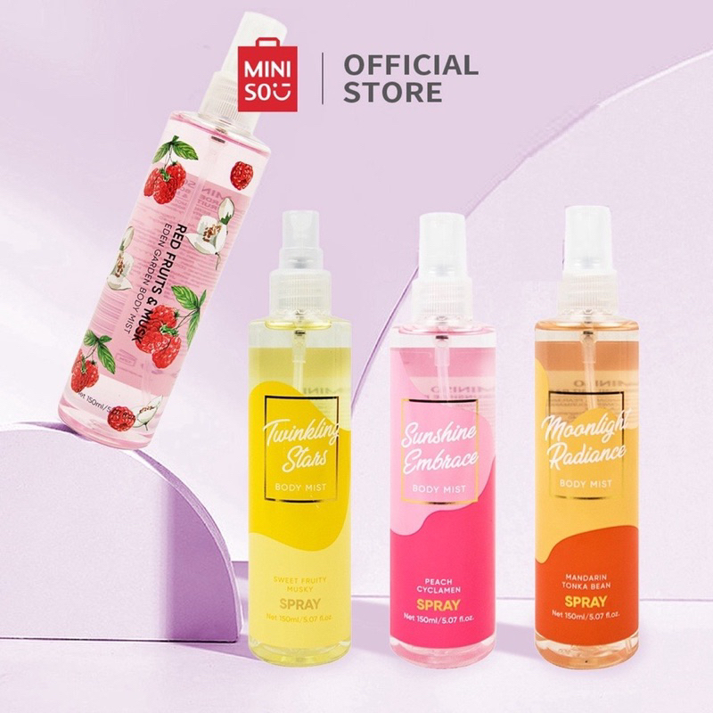 Miniso Body Mist Parfum Fragrance Mist Perfum Spray Wanita Pria 100ml Pengharum Badan