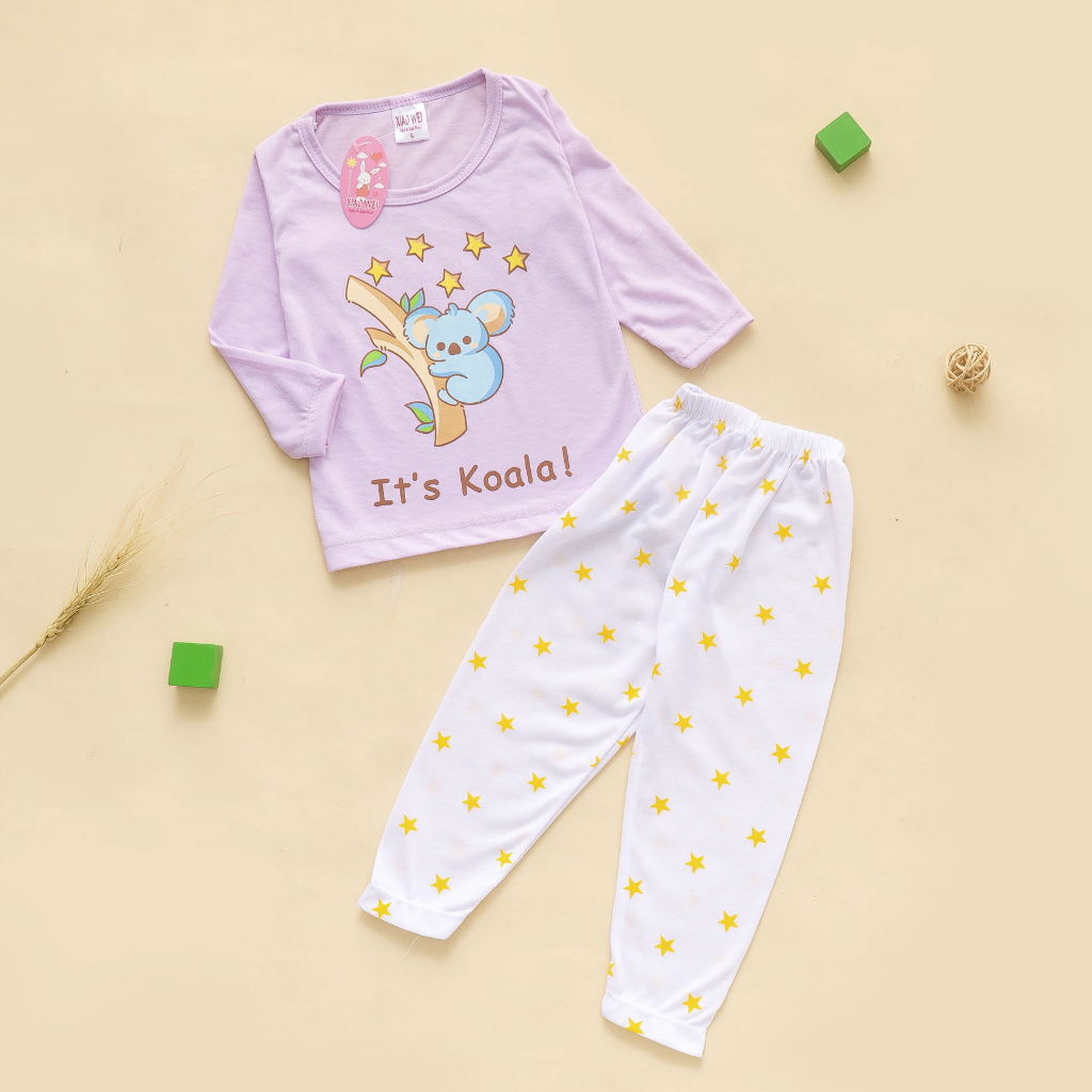 (ISI 7 SETEL) Setelan Anak &amp; Bayi Piyama Tidur / Baju Anak Anak Unisex 0 - 4 Tahun