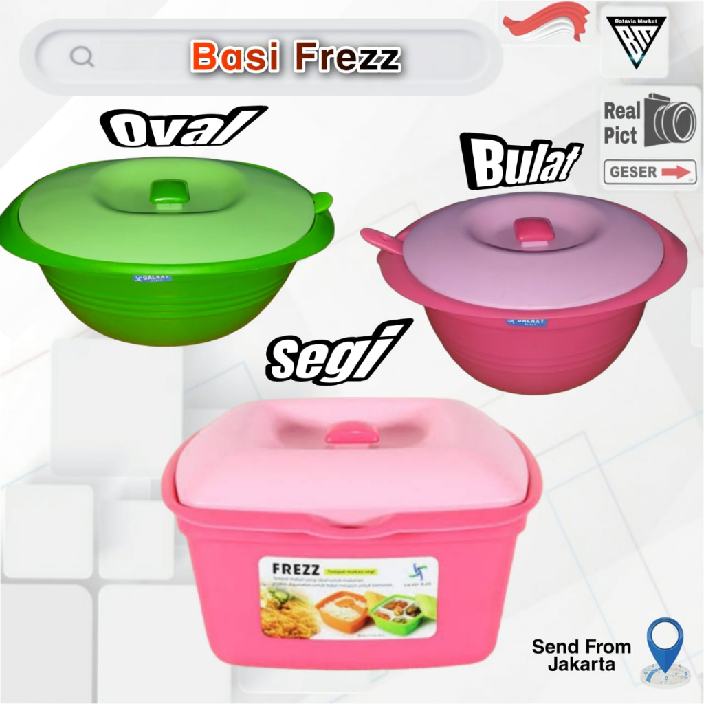 Basi Frezz / Wadah Saji / Bekal Tempat Makan / Tempat Saji Prasmanan Dengan Sendok
