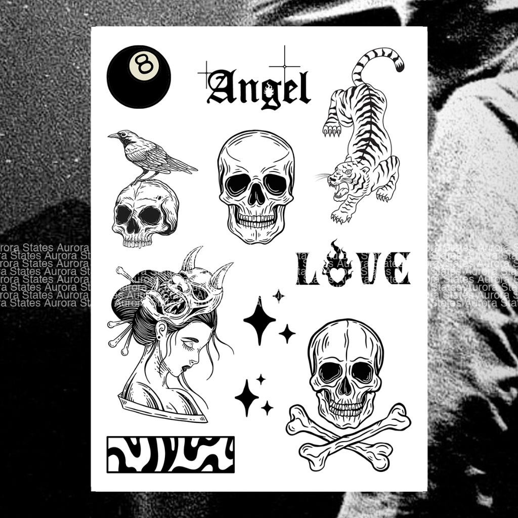 

Skull Sticker Aesthetic | Sticker Laptop | Sticker Helm | Sticker Botol Tumblrr | Custom sticker