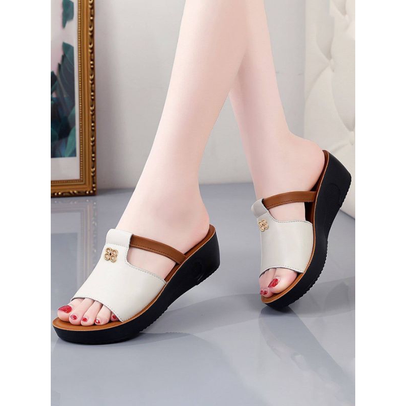 Sandal Wedges Wanita Korea Model Terbaru Viral