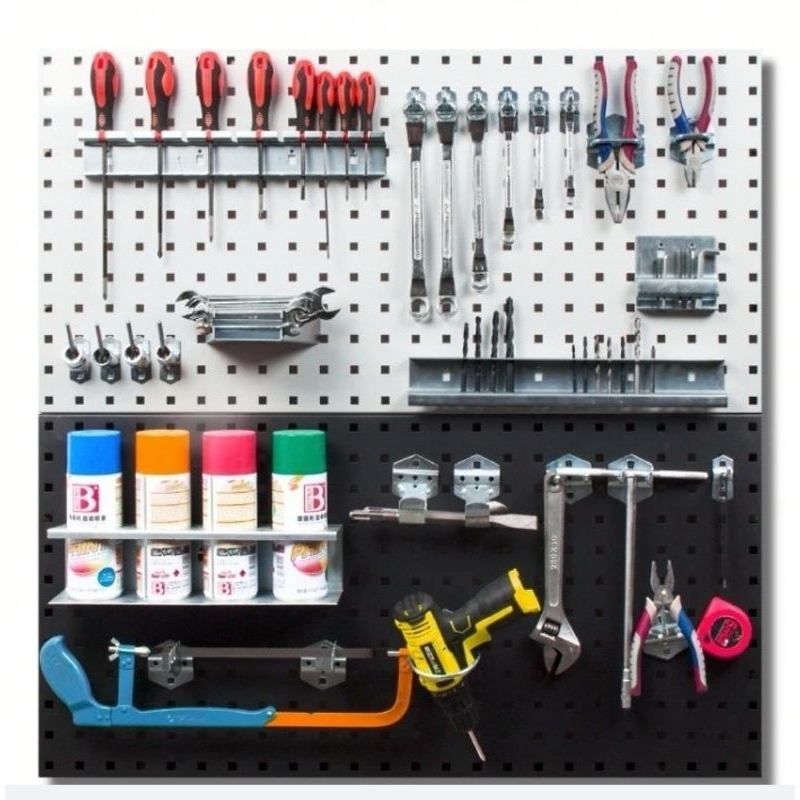 PEGBOARD BESI METAL / WALL ORGANIZER / RAK DINDING / RACK TOOL ukuran 40 x 50 cm