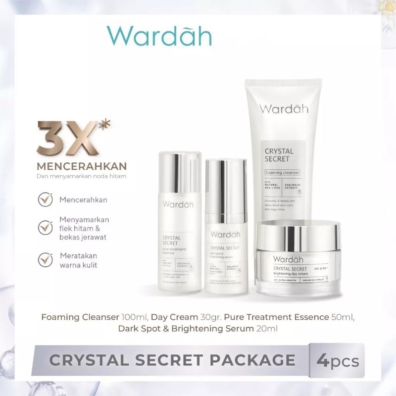 WARDAH CRYSTAL SECRET PACKAGE FREE BAG