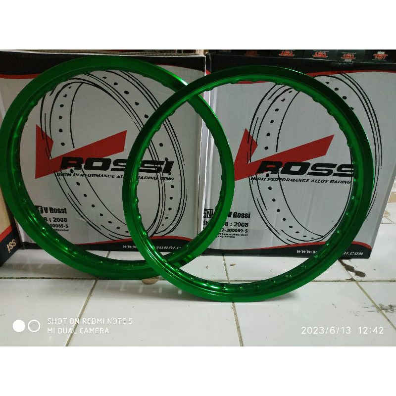 Velg Rossi Almunium kotak WM 140/160 x 17 hijau