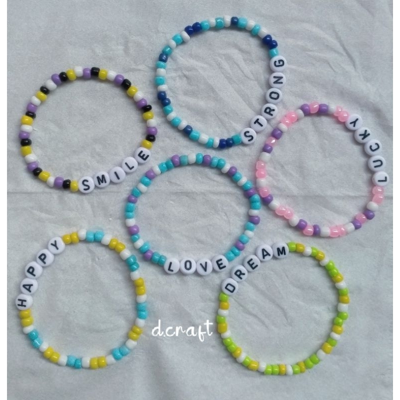 beads bracelet custom nama / gelang manik manik custom nama