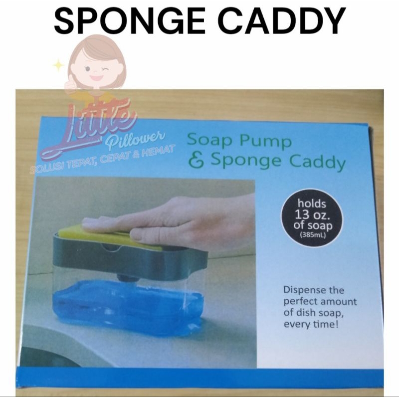 Dispenser Sabun Spons Spon Cair Sikat Kran Rak Dapur Tempat Soap Pump