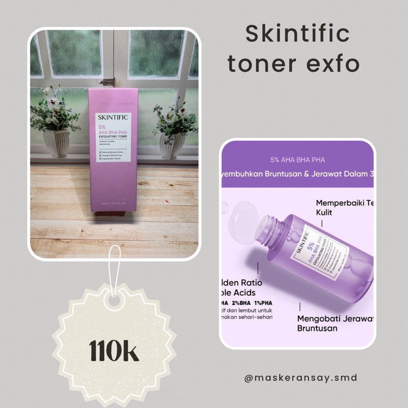 SKINTIFIC - 5% Aha Bha Pha Exfoliating Toner Face Exfoliators Glow and Smooth Skin with Niacinamide 