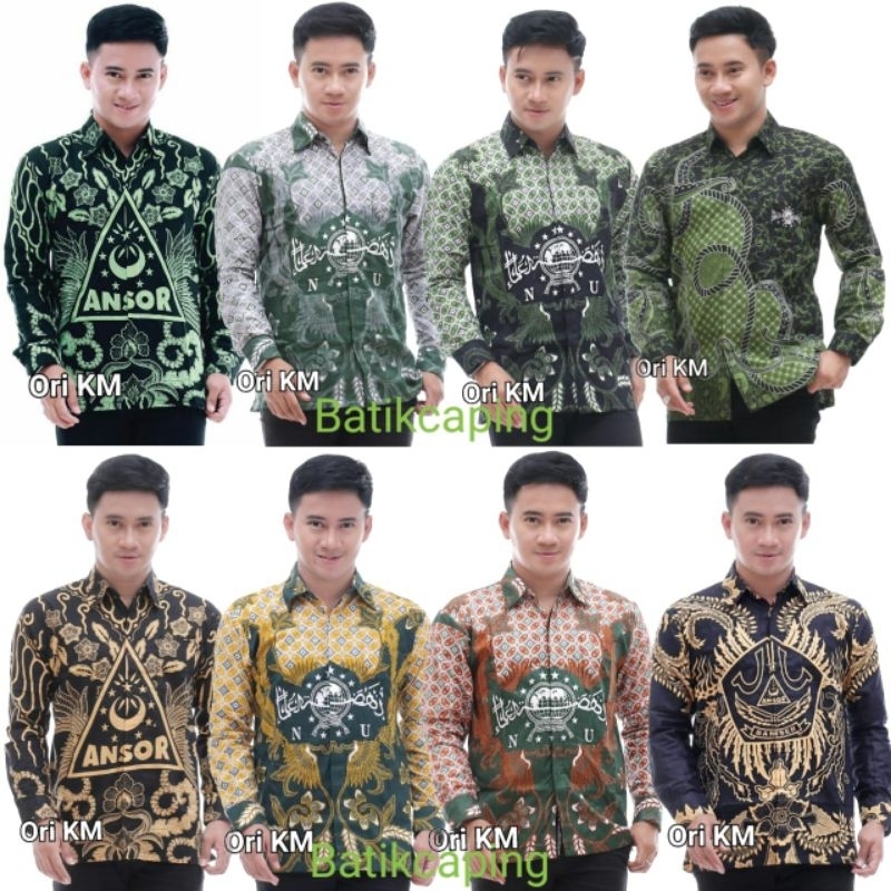 Kemeja Batik NU IPNU ORGANISASI NU BANSER ANSOR Manggar Merah Size m l xl xxl jumbo edisi spesial natal IMLEK cina merah