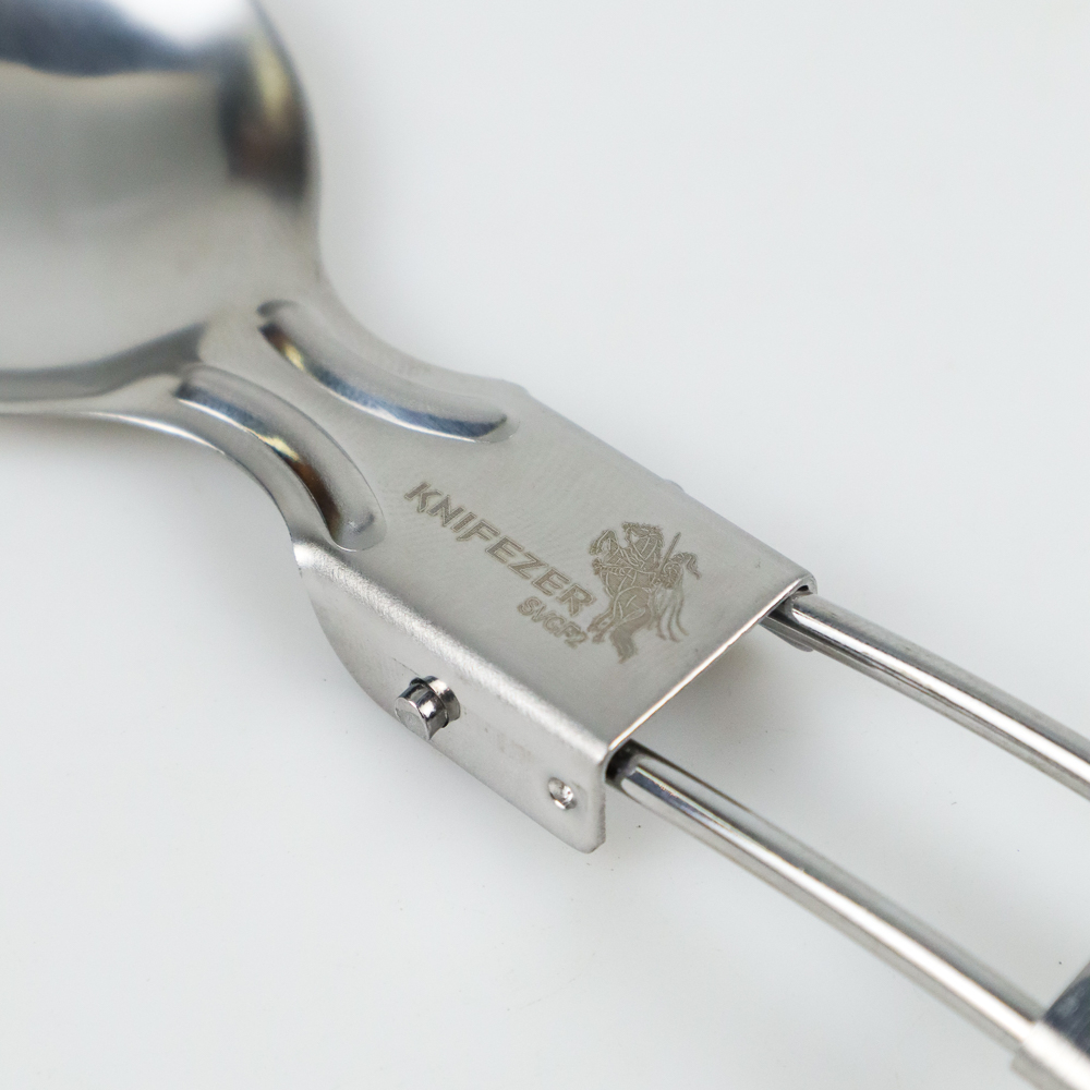 SENDOK LIPAT KNIFEZER SENDOK STAINLESS STEEL FOLDABLE SPOON