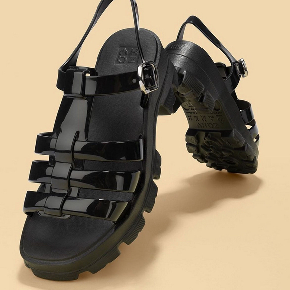 Sepatu Sandal Platform Wanita Zaxy Power Sand Ad Black