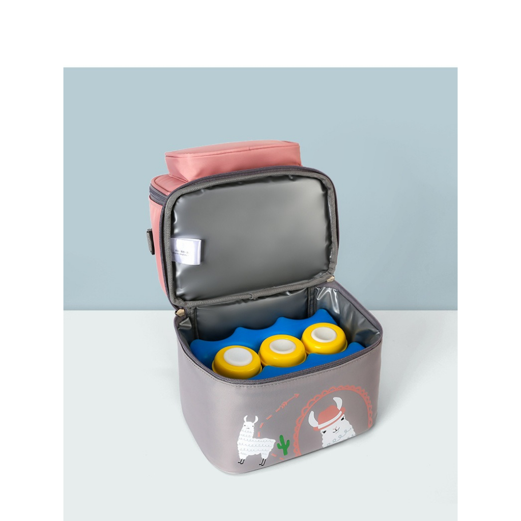 Cooler Bag Tas Bayi Waterproof / Perlengkapan Bayi Dan DIaper Bag / Tas Asi Bahan Nilon Multifungsi