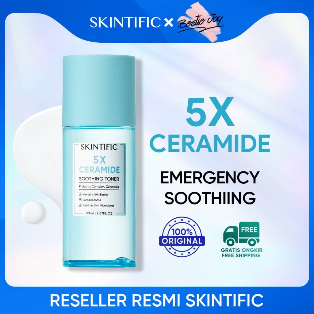 SKINTIFIC 5% Ceramide Soothing Toner 80ml Skintific Toner Original Ready stock