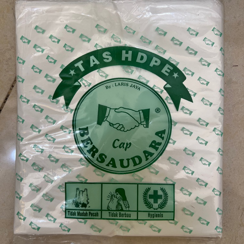 Tas Kresek Cap Bersaudara Putih Kecil