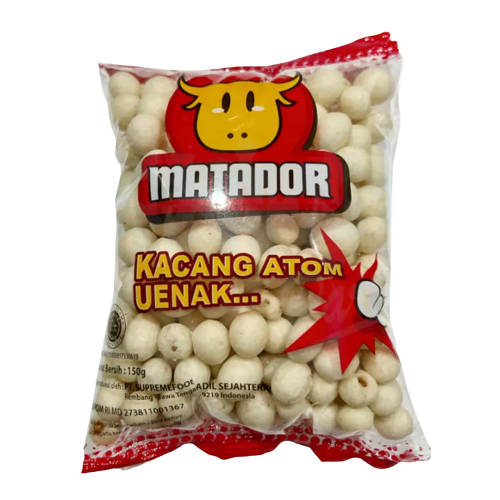 

Kacang Atom Matador 150Gr Shanghai Tepung Sukro Uenak Rembang Matador - ATOM MATADOR