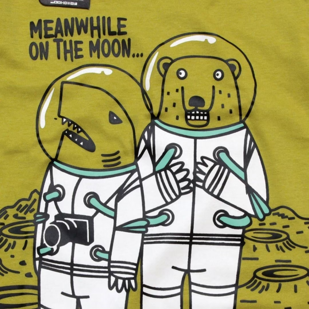 Kaos Anak Laki-laki Cowok Atasan Anak Perempuan 2ASTRONOT HIJAU SAMPUR tsaiby thirteen poin