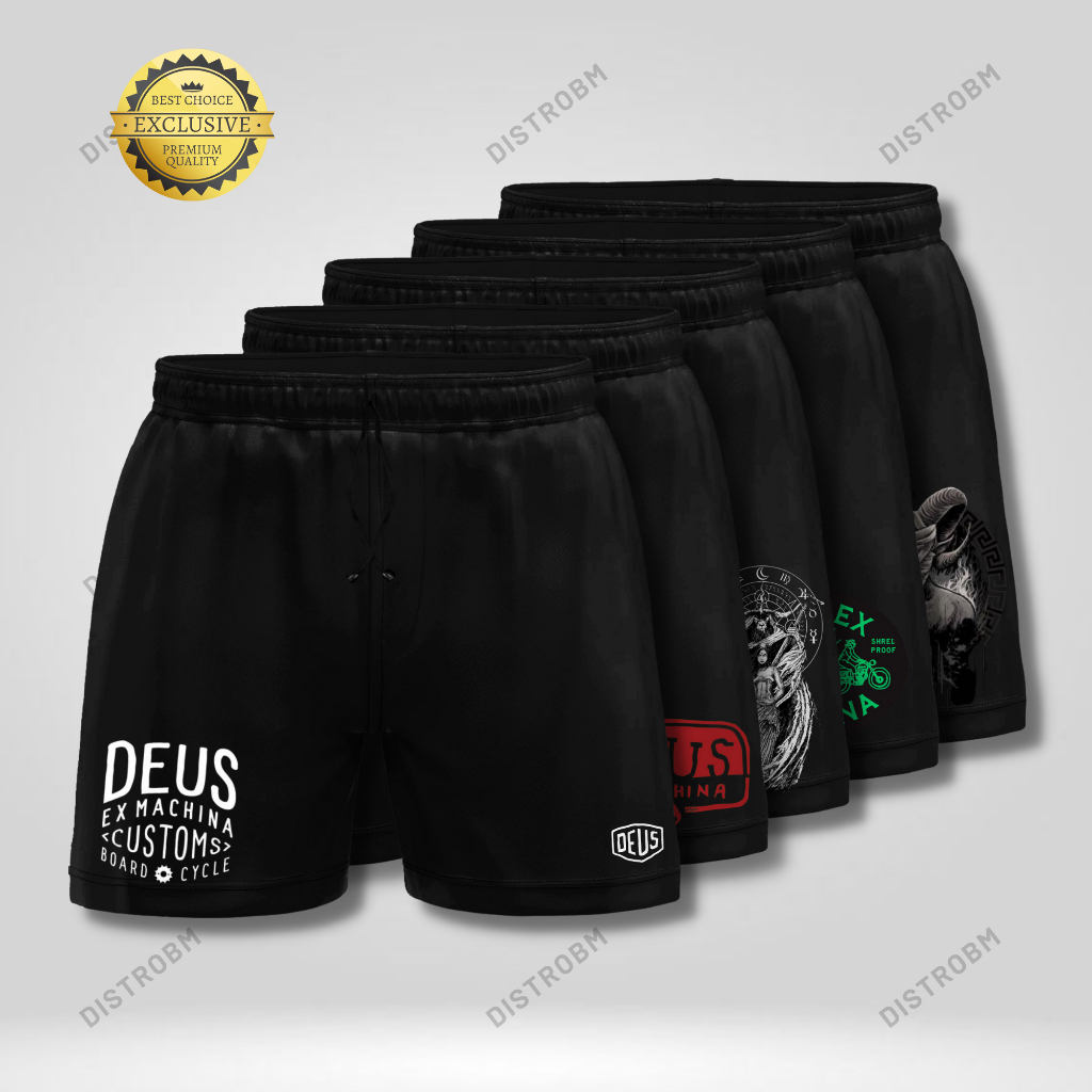 Boxer pria sablon DTF| Celana pendek pria bahan cotton combed 30s| Pakaian dalam kolor boxser black series deus| Celana santai