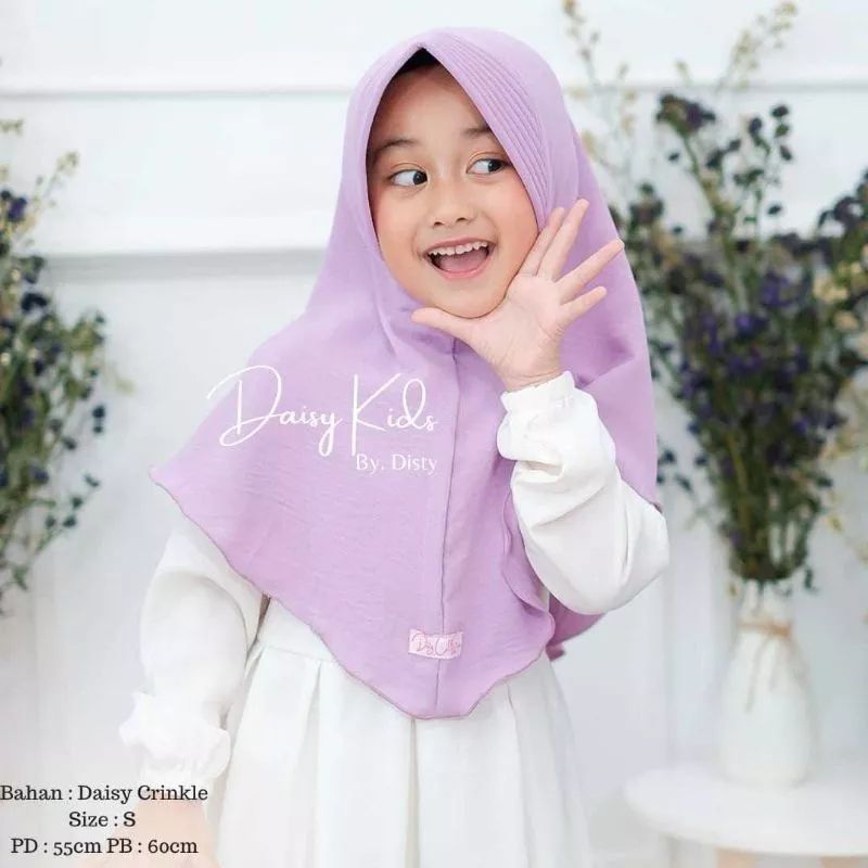 hijab bergo maryam pet crinkle anak