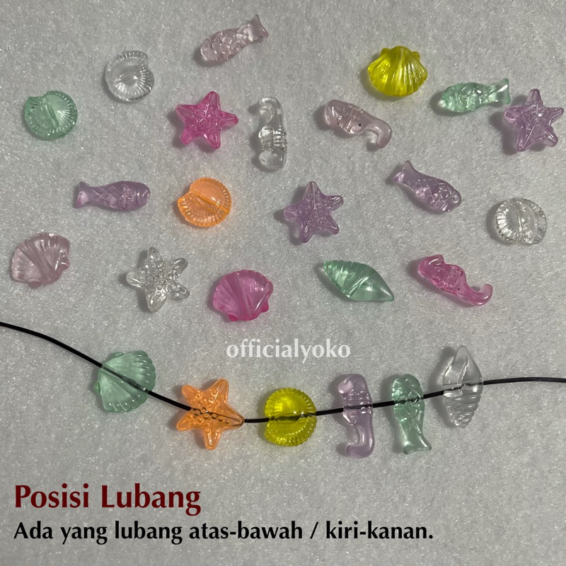 Manik Binatang Laut / Hewan Laut Bening (10gram)