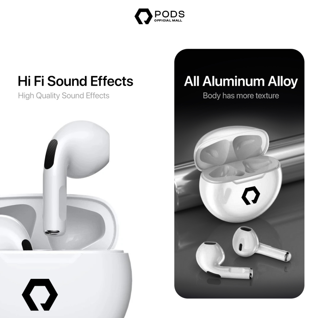 [BEST SELLER] ThePods Pro 6 Wireless Charging Case - TWS Bluetooth 5.0 Headset Earphone Wireless 9D HIFI Stereo Mini Earbuds With Mic Support Call For iOS and Android - by PodsIndonesia